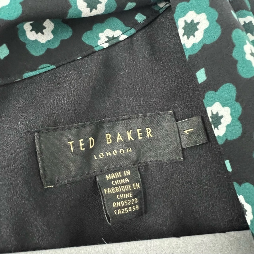 Ted Baker‎ London Green Geometric Floral Print Dolley Dress Size 1 (US Size 4) - Picture 15 of 17